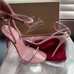 Christian Louboutin Blush Pink Strappy Heels